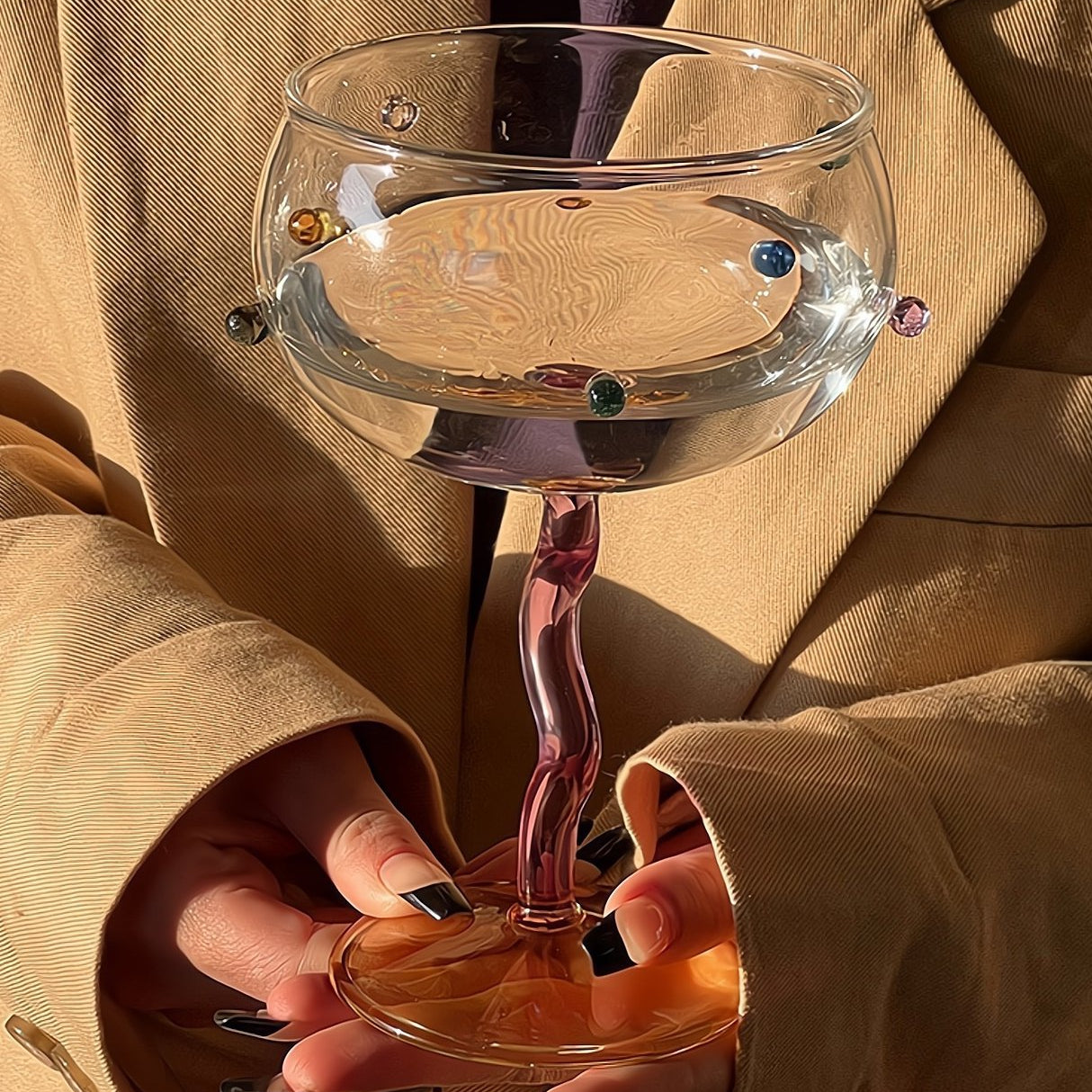 "Wavy Grace" Creative Cocktail Glasses