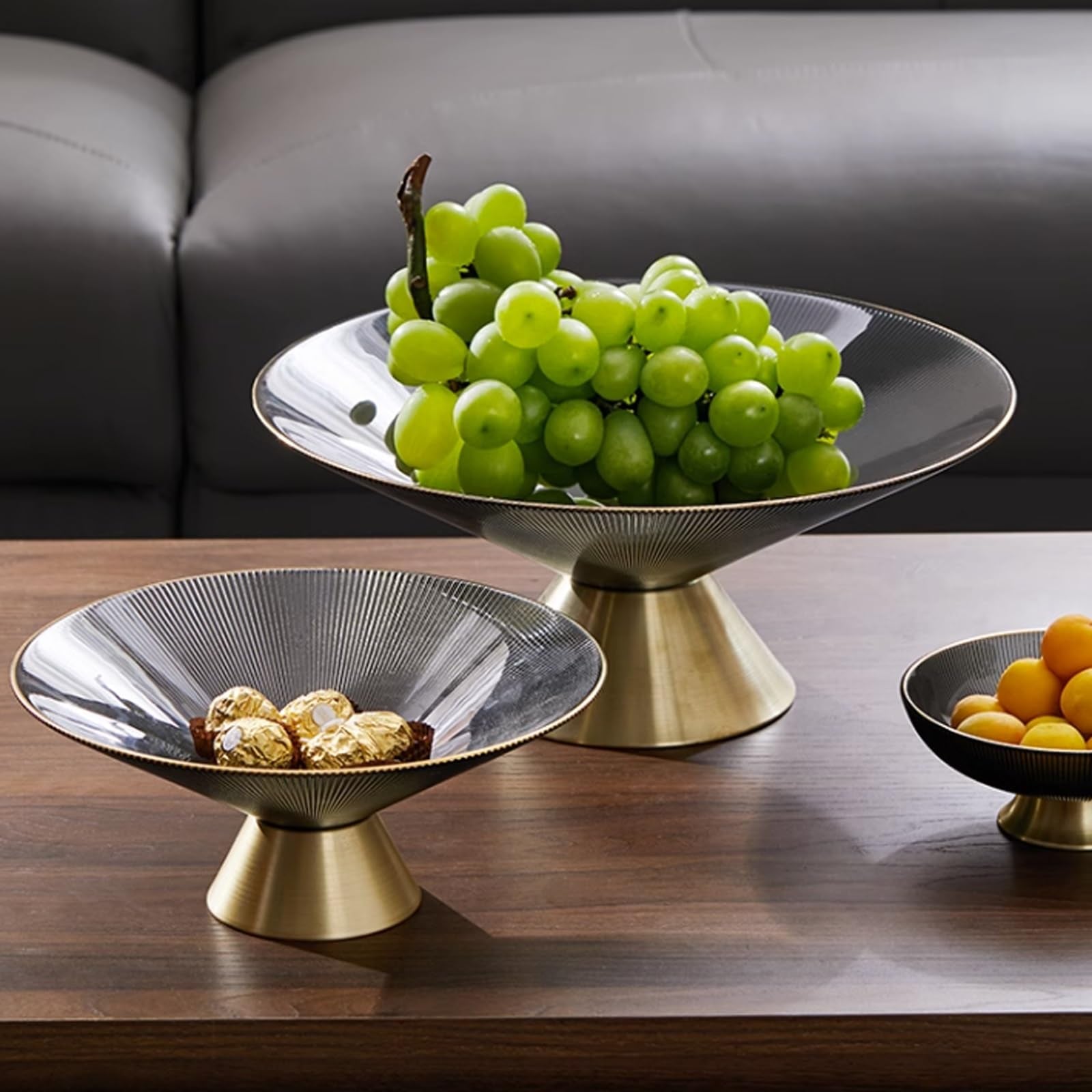 Gold & Black Designer Fruit Bowl