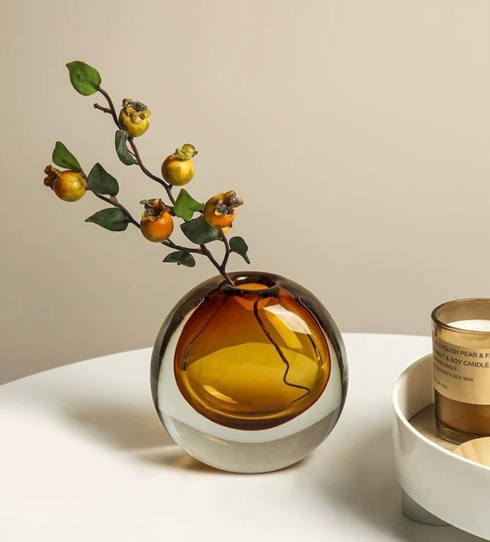"Orbital Drop" Glass Vase