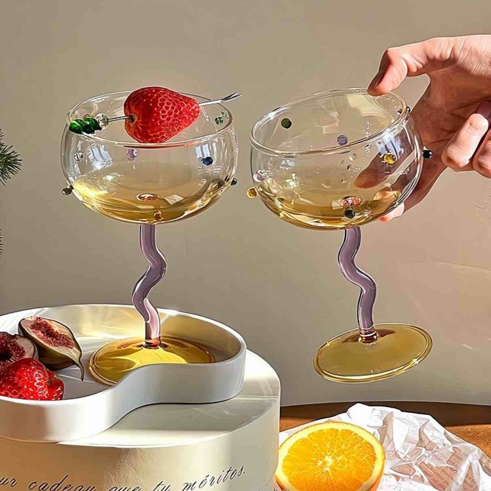 "Wavy Grace" Creative Cocktail Glasses